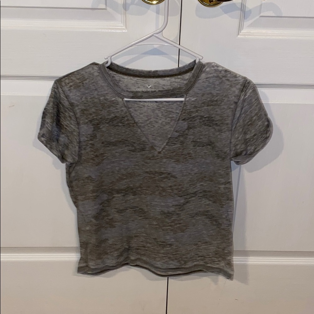 short sleeve v neck cut out